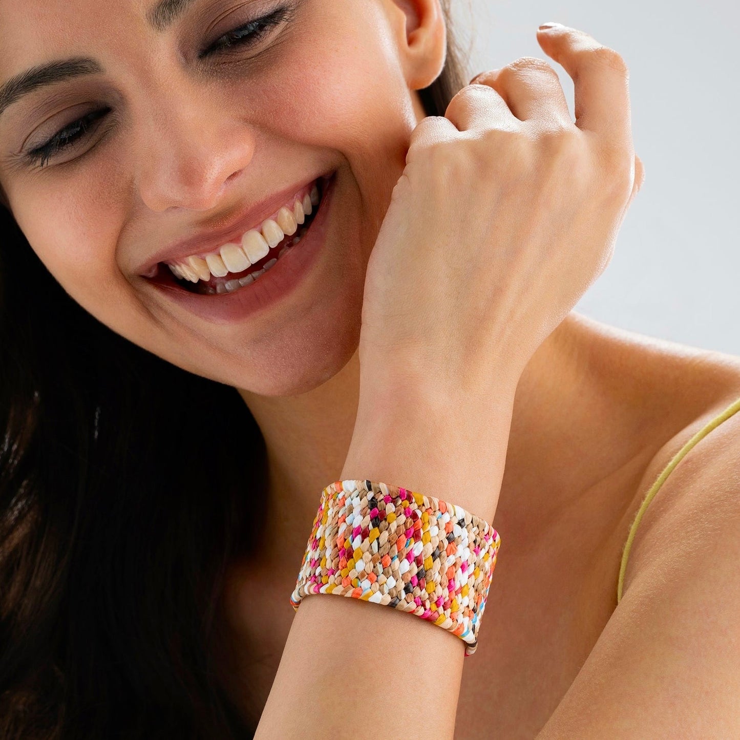 Multicolour Raffia Bracelet (Adjustable Size)