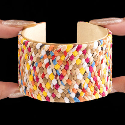 Multicolour Raffia Bracelet (Adjustable Size)
