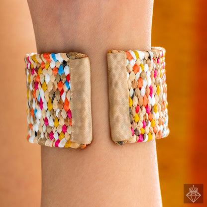Multicolour Raffia Bracelet (Adjustable Size)